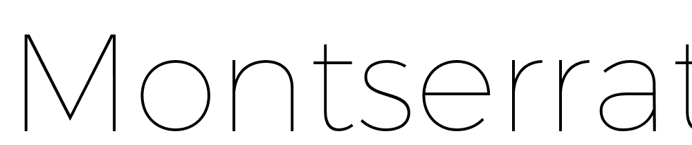 Montserrat-Hairline font family download free