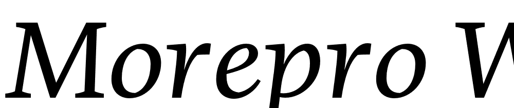 MorePro-WideBookItalic font family download free