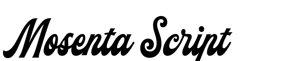 Mosenta Script font family download free