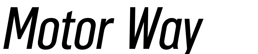 Motor Way font family download free