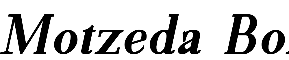 Motzeda-Bold-Italic font family download free