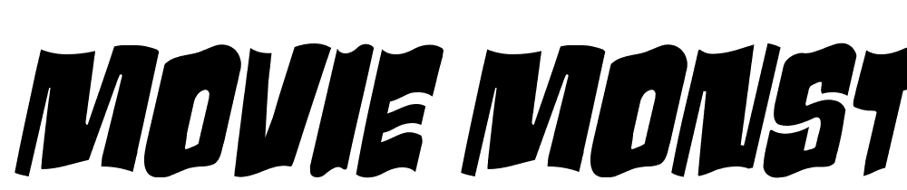 Movie-Monster-Wavy-2-Italic font family download free