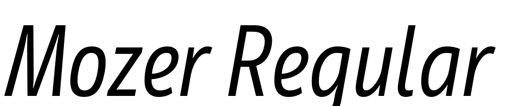 Mozer-Regular-Italic font family download free