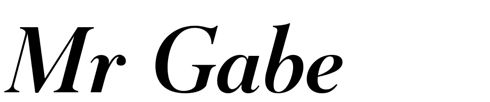 Mr Gabe font family download free