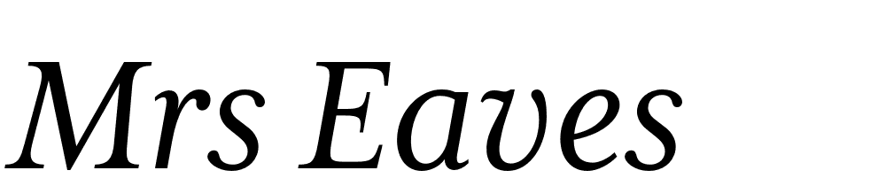 Mrs Eaves font family download free