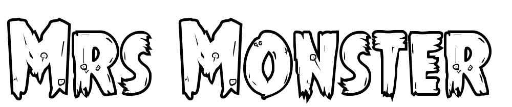 Mrs.-Monster-Bold-Outline font family download free