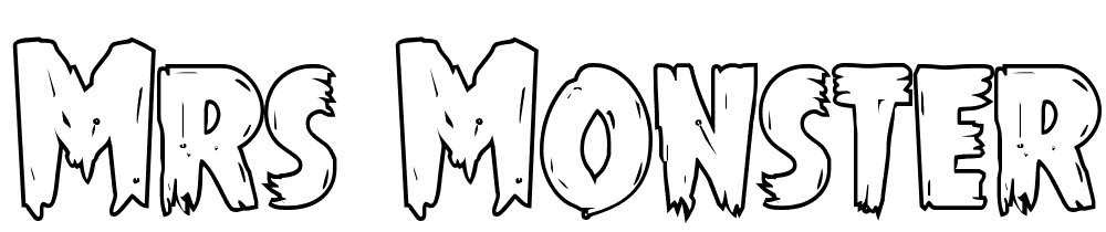 Mrs.-Monster-Outline font family download free