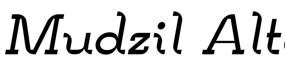 Mudzil-Alternate-Bold-Italic font family download free