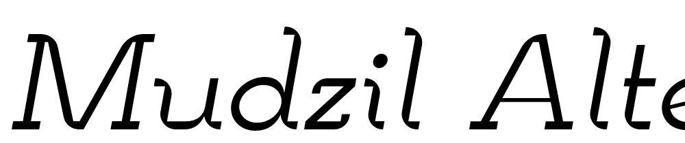 Mudzil-Alternate-Medium-Italic font family download free