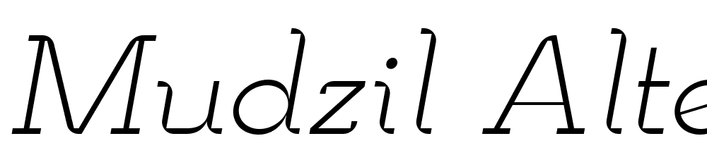 Mudzil-Alternate-Regular-Italic font family download free