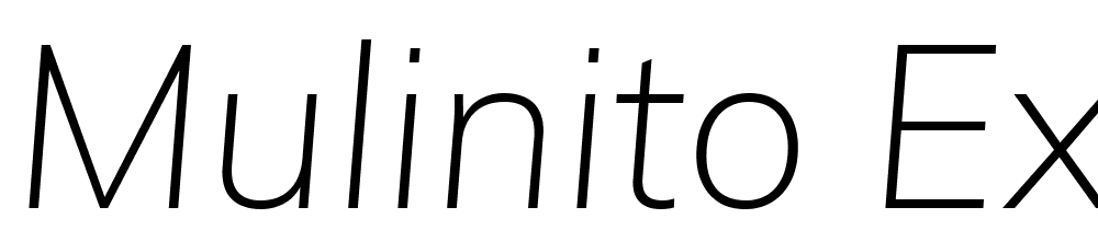 Mulinito-ExtraLight-Italic font family download free