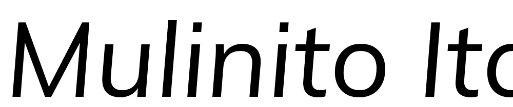 Mulinito-Italic font family download free