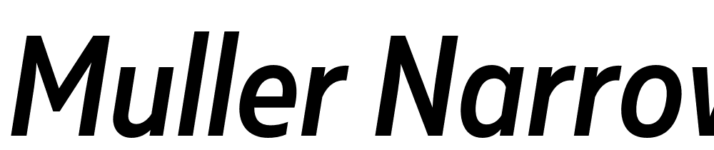 Muller-Narrow-Medium-Italic font family download free