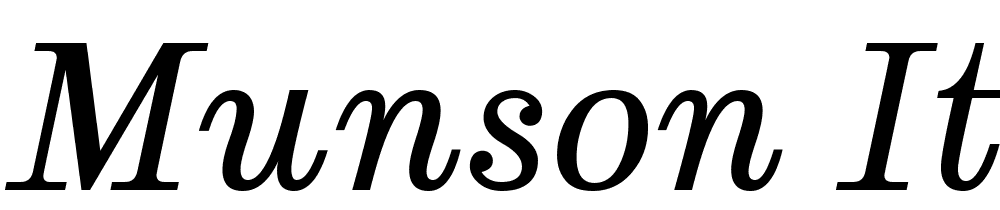 Munson-Italic font family download free