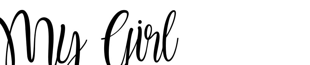 My Girl font family download free