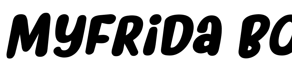 Myfrida-Bold-Italic font family download free