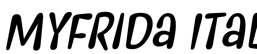 Myfrida-Italic font family download free