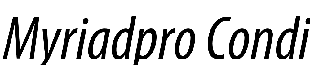 MyriadPro-CondIt font family download free