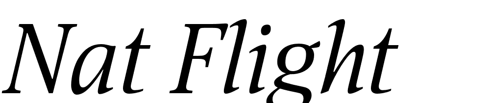 Nat Flight font family download free