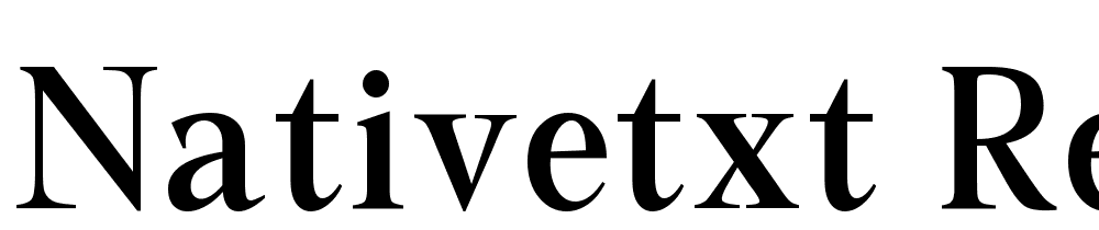 NativeTxt-Regular font family download free