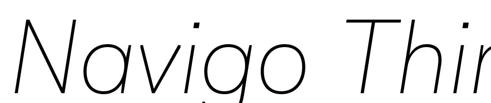 Navigo-Thin-Italic font family download free