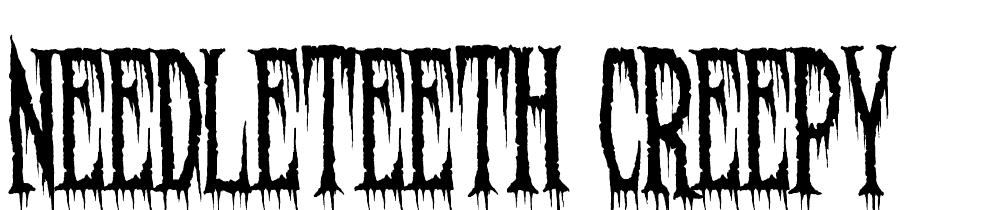 Needleteeth-Creepy font family download free