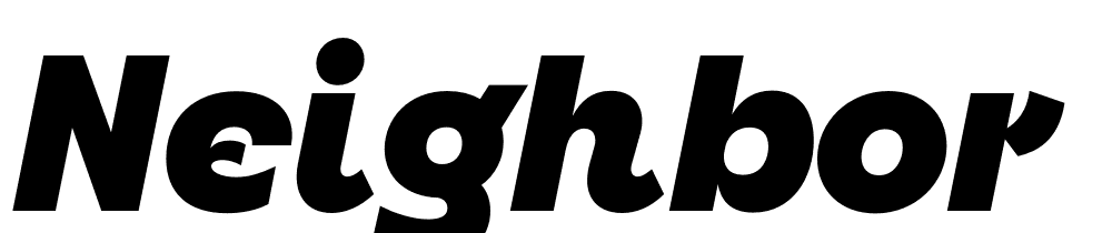 Neighbor-Black-Italic font family download free