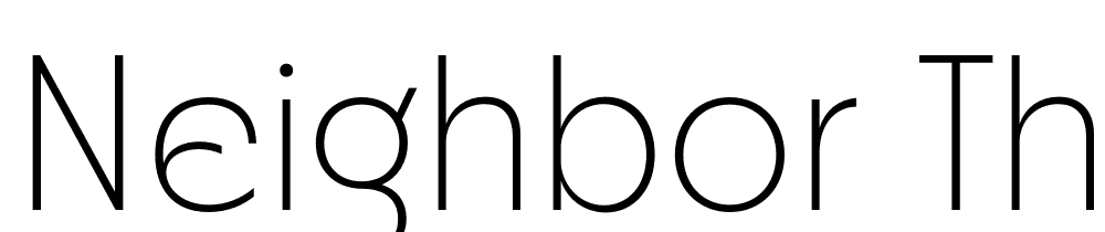 Neighbor-Thin font family download free