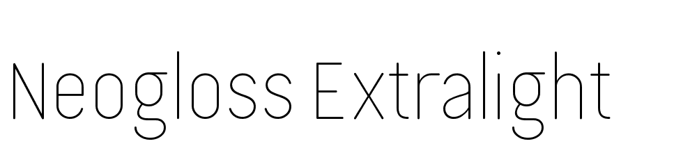 Neogloss-ExtraLight font family download free