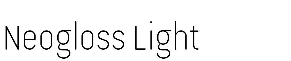 Neogloss-Light font family download free