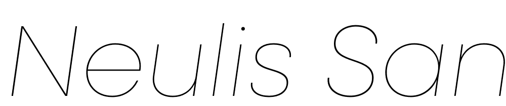 Neulis-Sans-Hairline-Italic font family download free