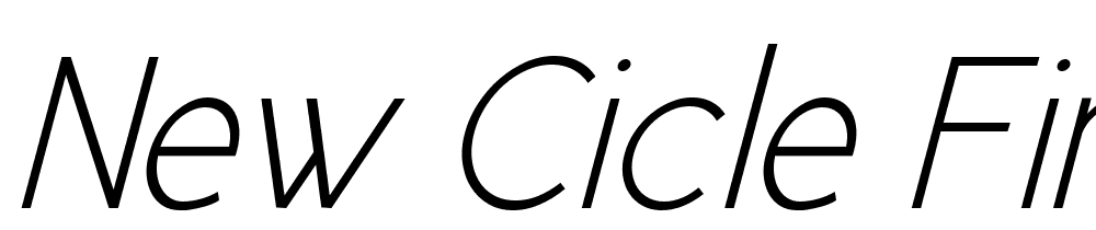 New-Cicle-Fina-Italic font family download free