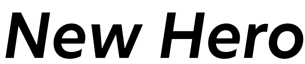 New-Hero-SemiBold-Italic font family download free