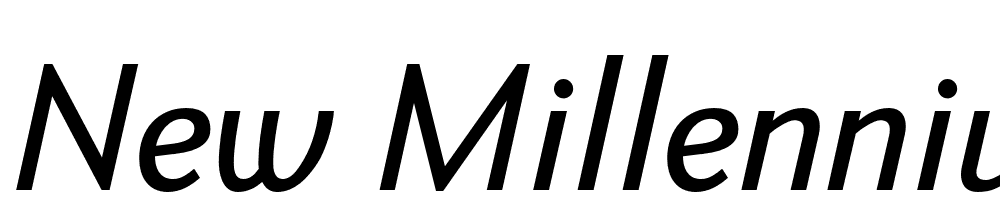 New Millennium Linear font family download free