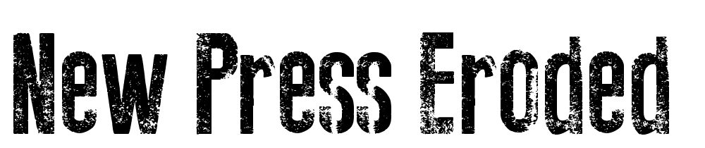 New-Press-Eroded font family download free