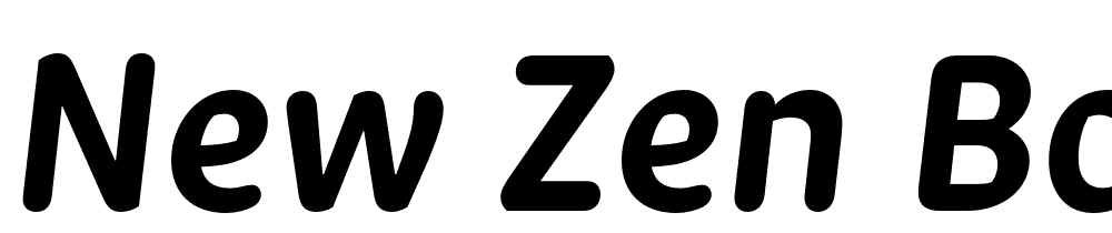 New-Zen-Bold-Italic font family download free