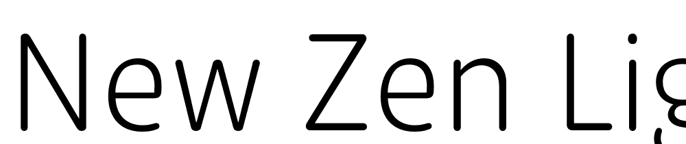 New-Zen-Light font family download free