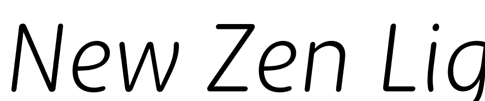 New-Zen-Light-Italic font family download free