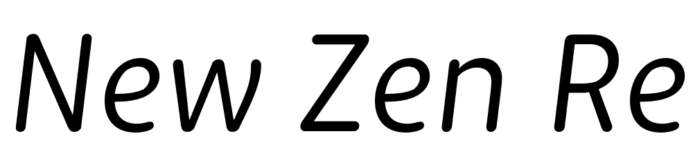 New-Zen-Regular-Italic font family download free