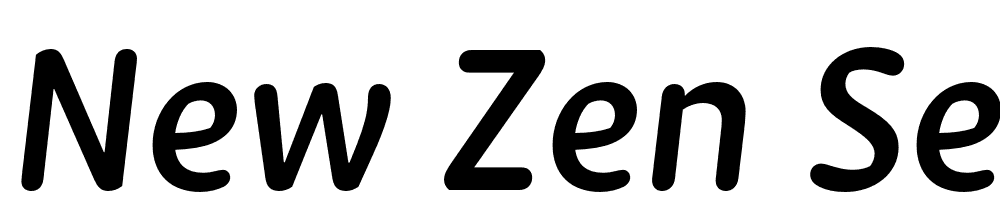 New-Zen-SemiBold-Italic font family download free