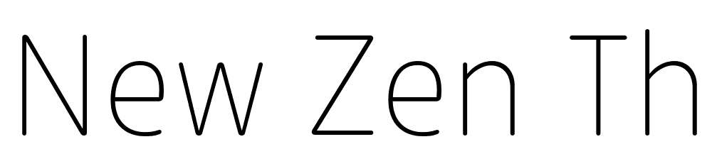 New-Zen-Thin font family download free