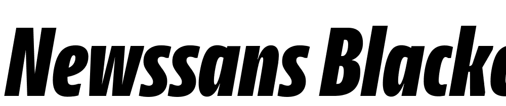 NewsSans-BlackComp-Italic font family download free