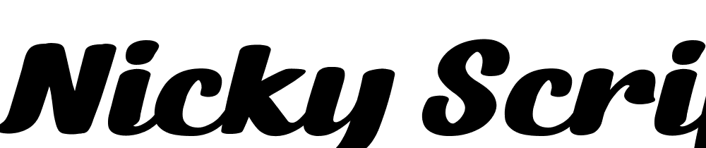 Nicky Script font family download free