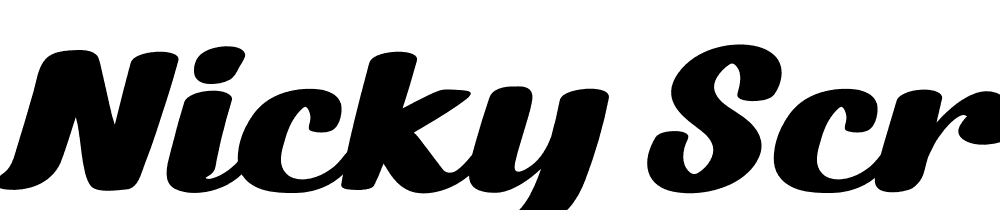 nicky-script font family download free