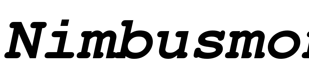 NimbusMono-BoldOblique font family download free