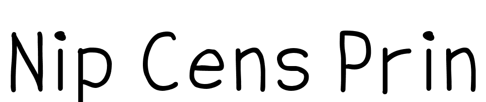 Nip Cens Print Unicode font family download free