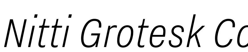 Nitti-Grotesk-Cond-Light-Italic font family download free