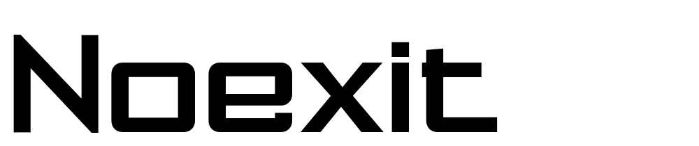 Noexit font family download free