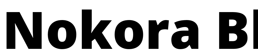 Nokora-Black font family download free