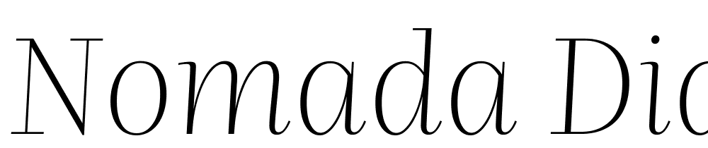 Nomada-Didone-Extrathin-Italic font family download free